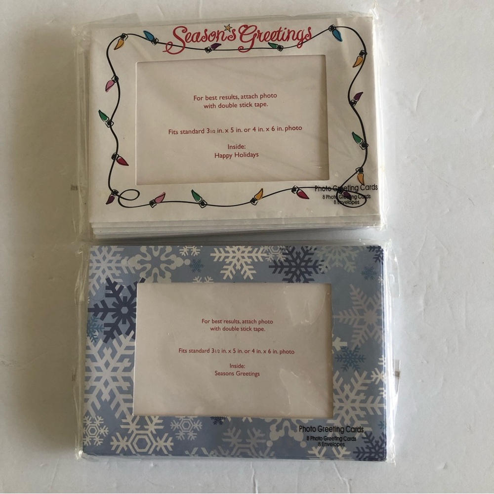 STUDIO 18 HOLIDAY PHOTO GREETING CARDS NWT SET OF TWO